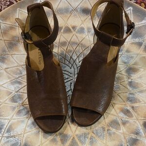 Lucky Brand, New, 8.5b Dark Brown Leather Sandals